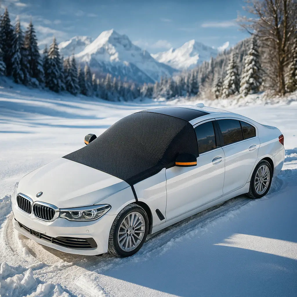 Husă de parbriz împotriva înghețului cu magneți și protecție UV